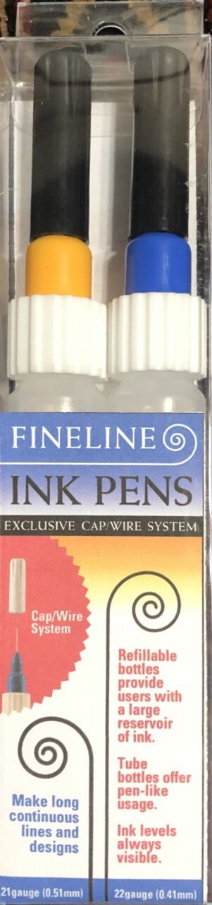 Fineline Ink Pen Applicators - Empty 2/Pkg-21 Gauge/ 22 Gauge